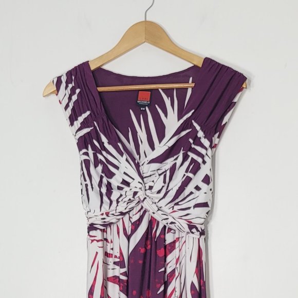 Lori Michaels Collection Women's Multicolor Splash Sleeveless Sheath Midi Dress - Picture 2 of 12